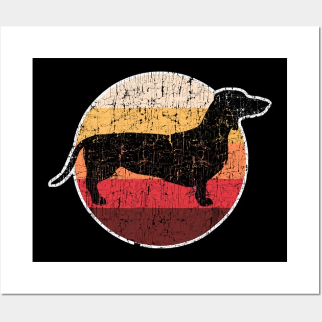 Vintage Retro Dachshund Dog Wall Art by Xamgi